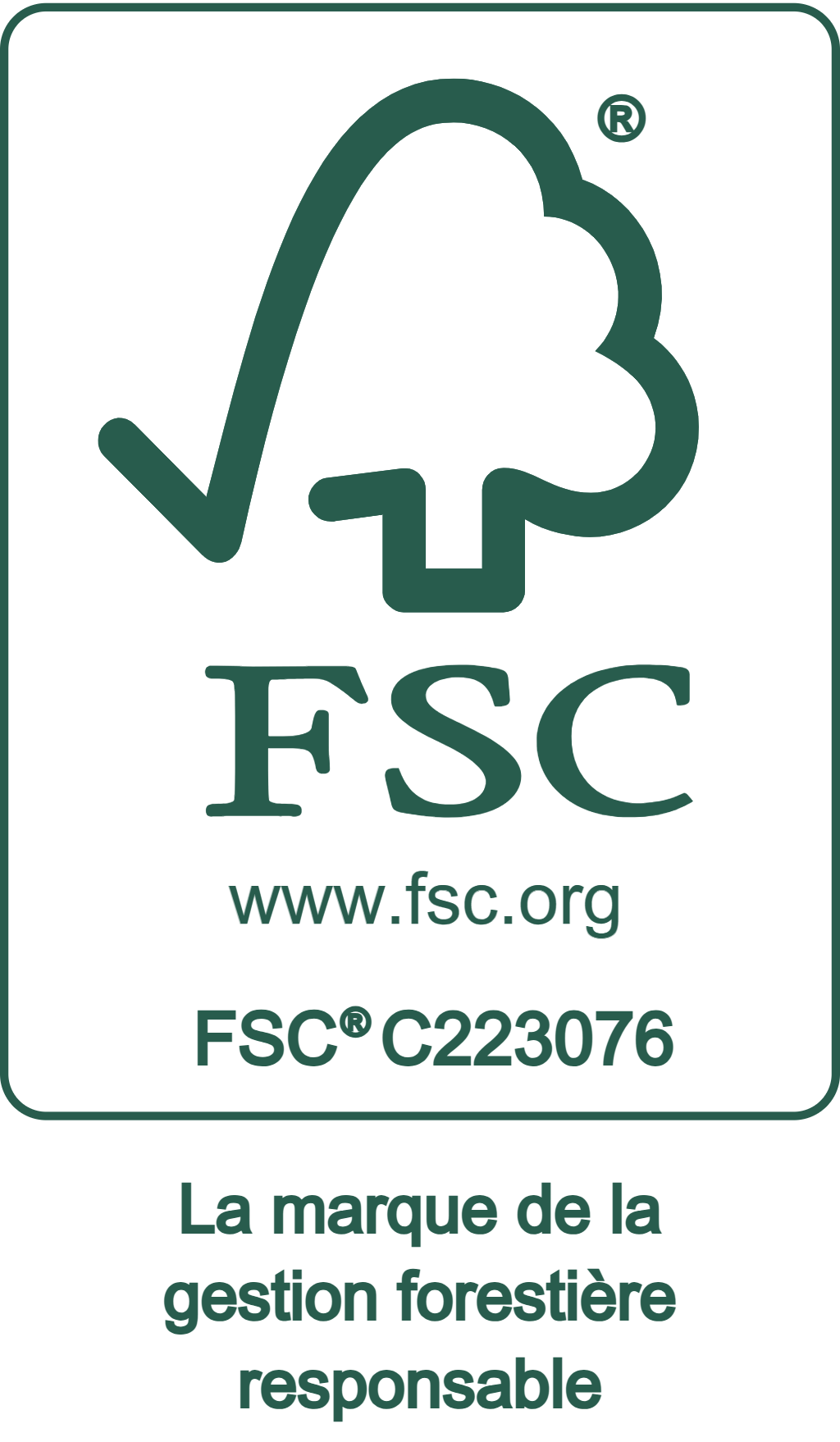 Certifié FSC C223076